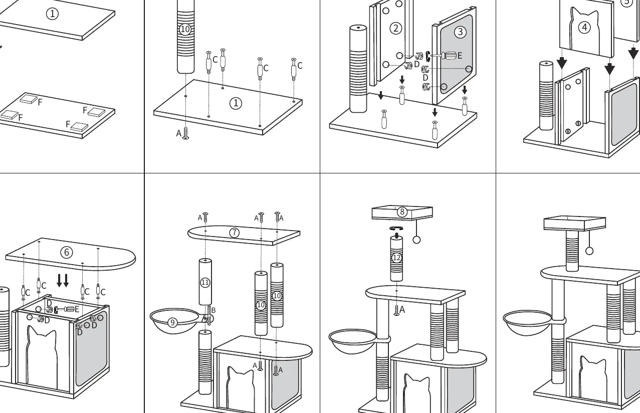 Step-by-step assembly diagram