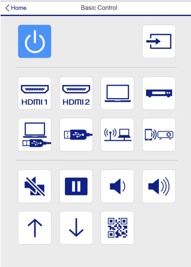 Web control interface
