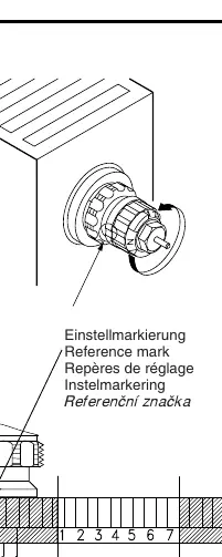 Pre-setting adjustment using the red scale ring