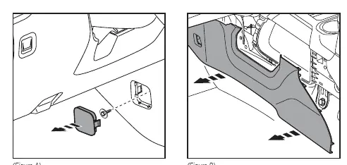 Removing the center console trim panel.