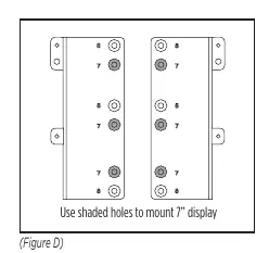Mounting holes for 7-inch display