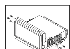 ISO DDIN radio bracket assembly.
