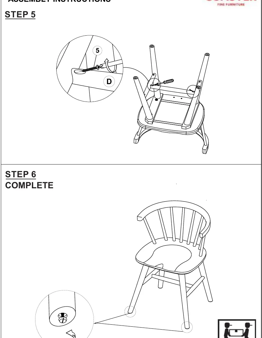 Assembly steps 5 and 6.