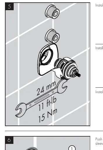Installing thermostatic cartridge