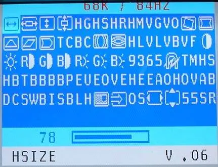 Access the on-screen display (OSD) adjustment menu.