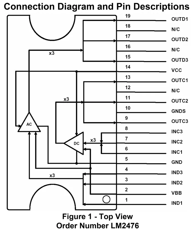 LM2476 connection diagram.