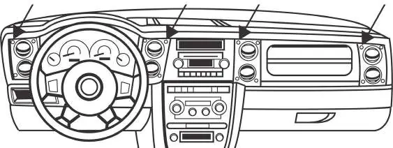 Location of screws for dashboard trim panel removal