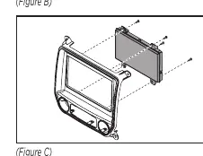 Securing display to trim panel