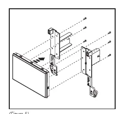 Securing radio display to brackets