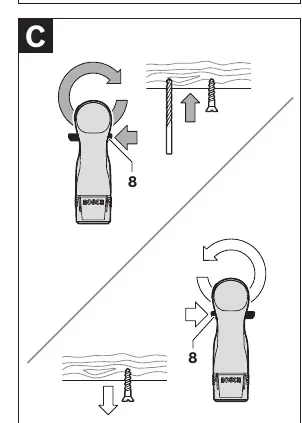 Rotational direction switch (Figure C)