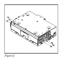 Figure A: Attaching radio brackets to chassis
