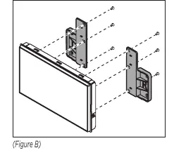 Figure B: Attaching display to screen brackets