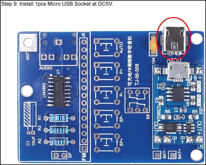 Step 9: Installing the Micro USB Socket