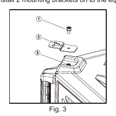 Wall mounting bracket installation.