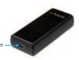 Back View of the capture device showing the Mini USB port