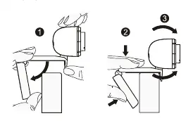 Mounting the webcam on a monitor