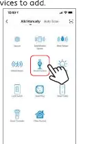 Selecting the device in the app