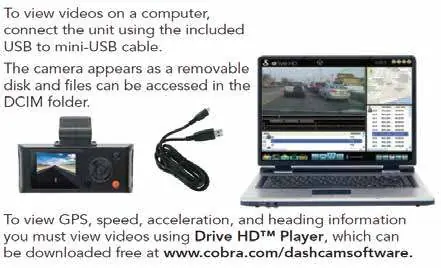 Connecting the dash cam to a computer