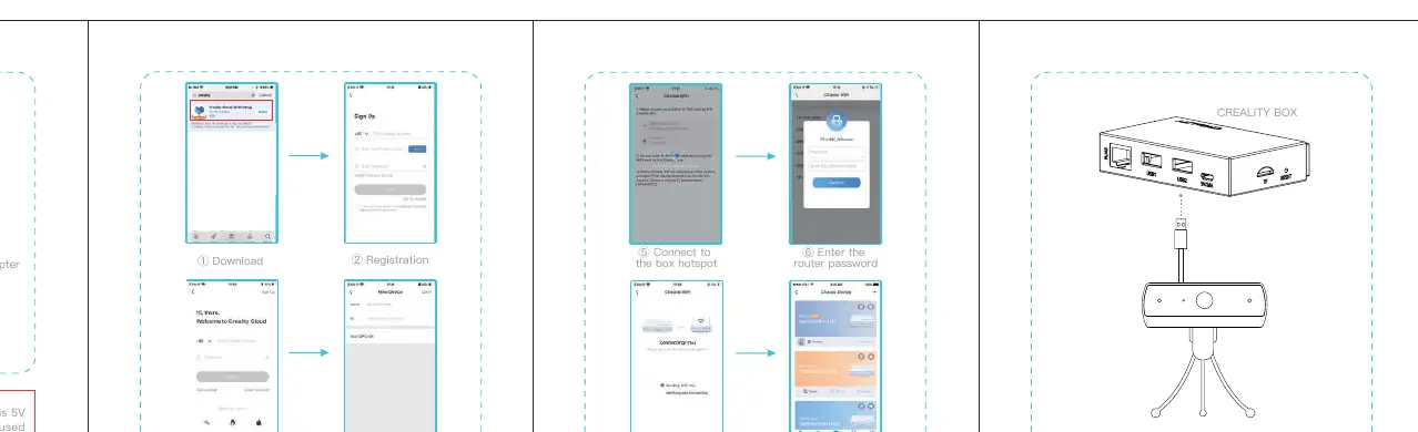 Mobile app setup steps
