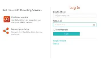 App login screen