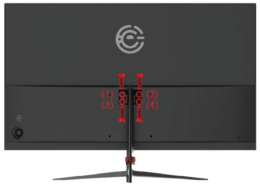 Attaching stand to monitor