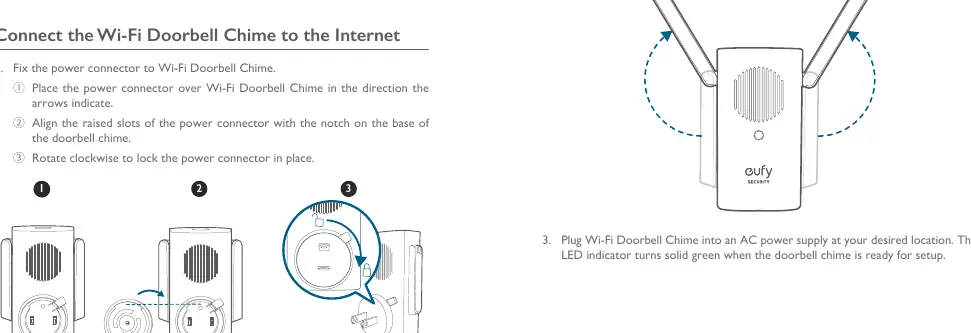 Assembling the Wi-Fi Doorbell Chime power connector