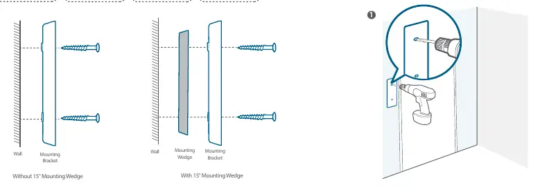 Mounting the doorbell on hard surfaces