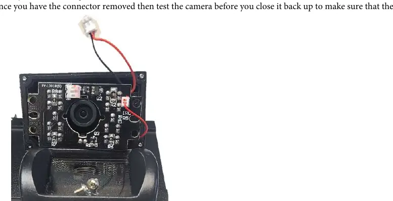 Locating the white connector on the PCB