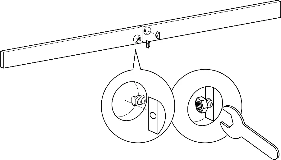 Connecting and securing hanging bars