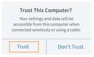 Trust computer prompt