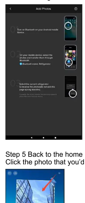 Bluetooth pairing instructions on the screen