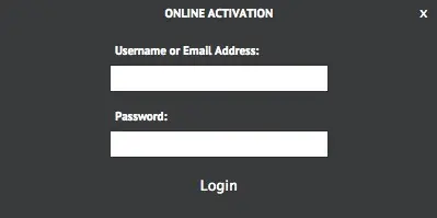 Plugin activation window