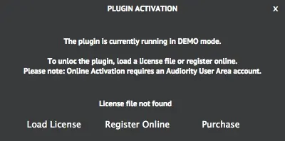 Plugin Activation Window