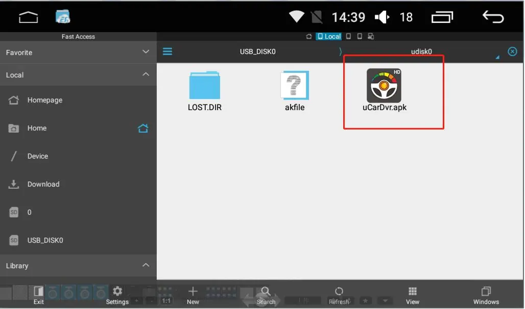 Locating the APK file
