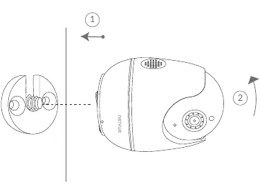 Step 3: Attaching the camera to the bracket.
