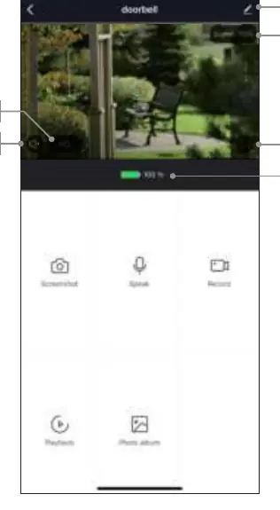 App interface controls.