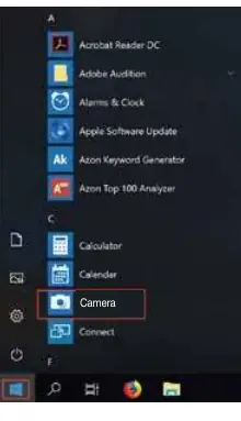 Windows 10 Camera app selection