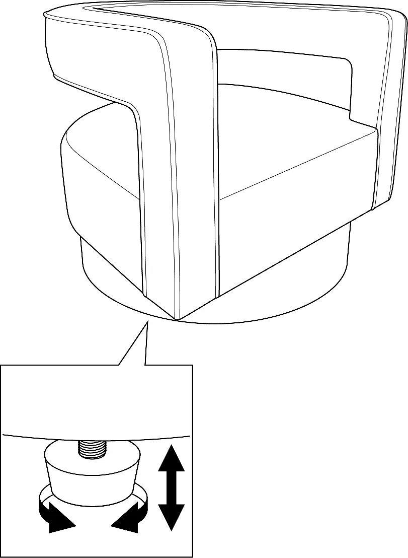 Adjusting the foot leveler.