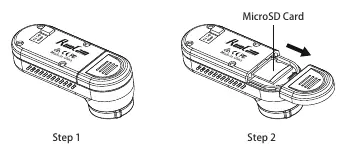 MicroSD card insertion steps