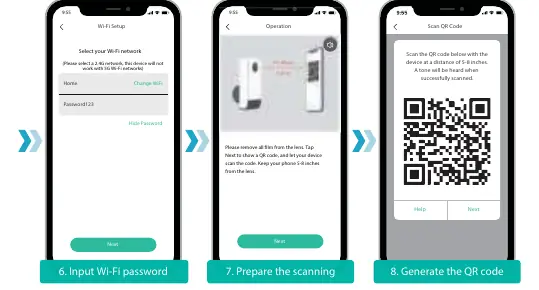 Wi-Fi setup and QR code scanning