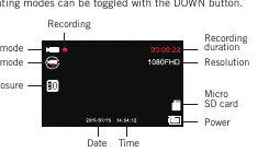 Video mode interface layout