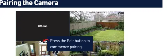 Pairing the camera via the NVR interface