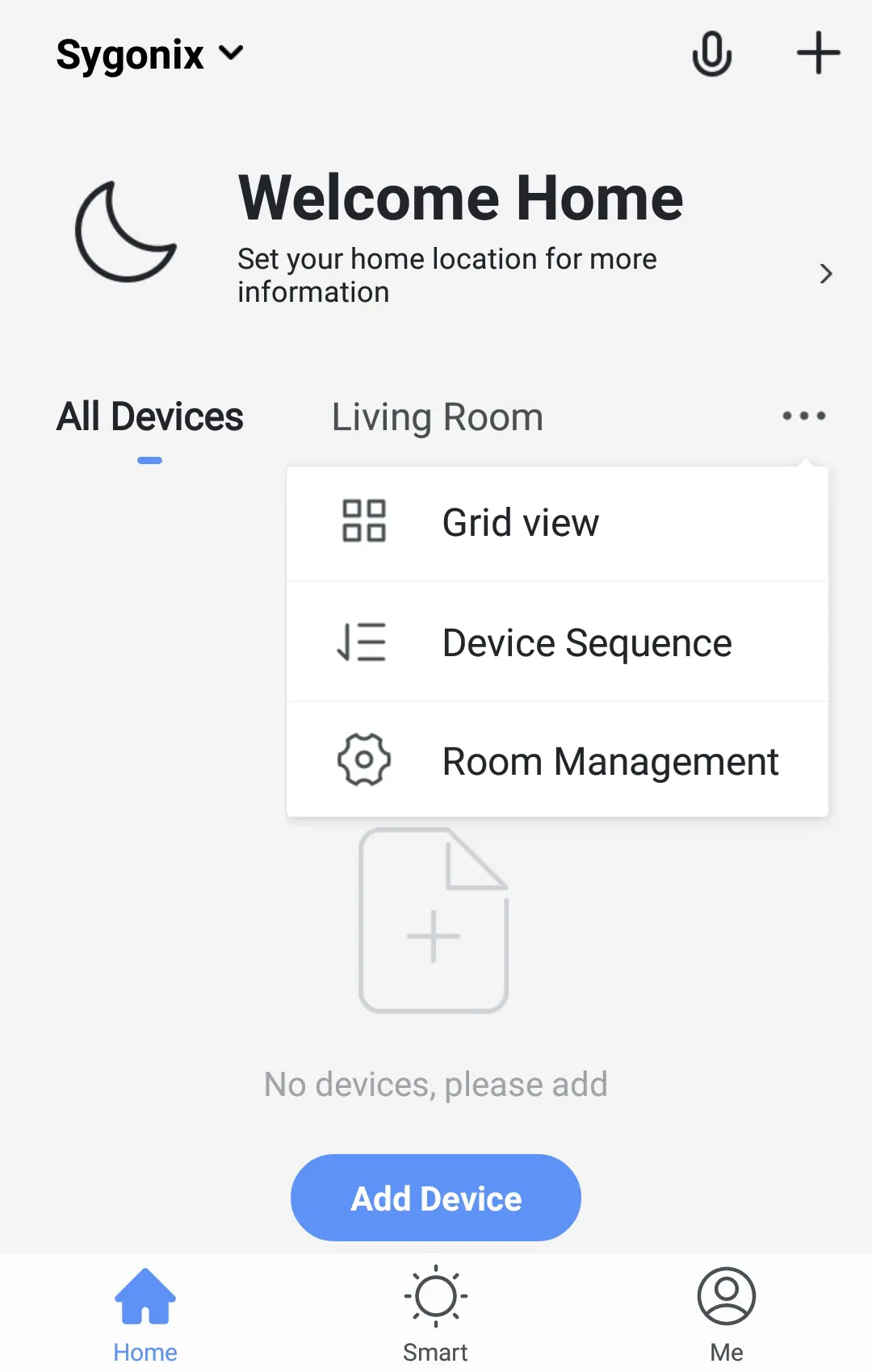 Home Page interface