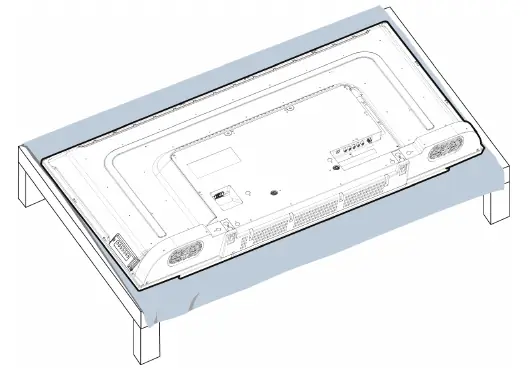Installing the stands (49-inch and 55-inch)