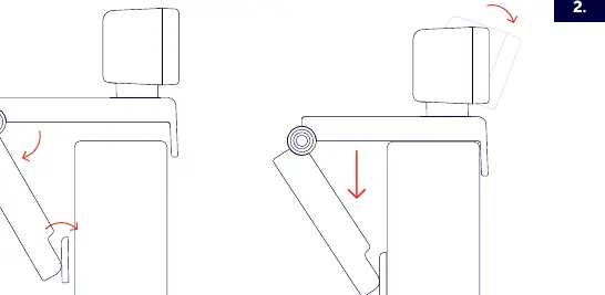 Mounting the webcam on a monitor