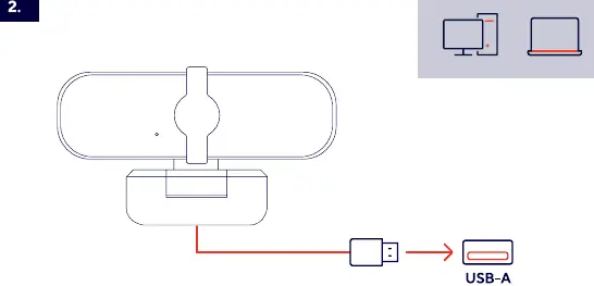 Connecting the USB-A cable