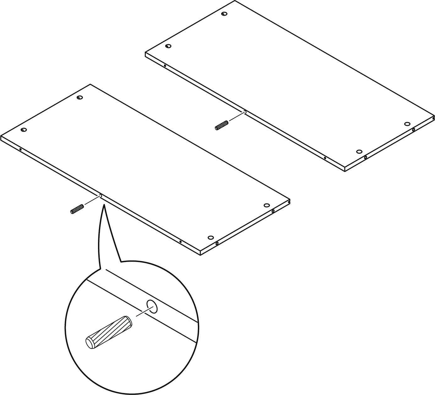 Attaching medial panel