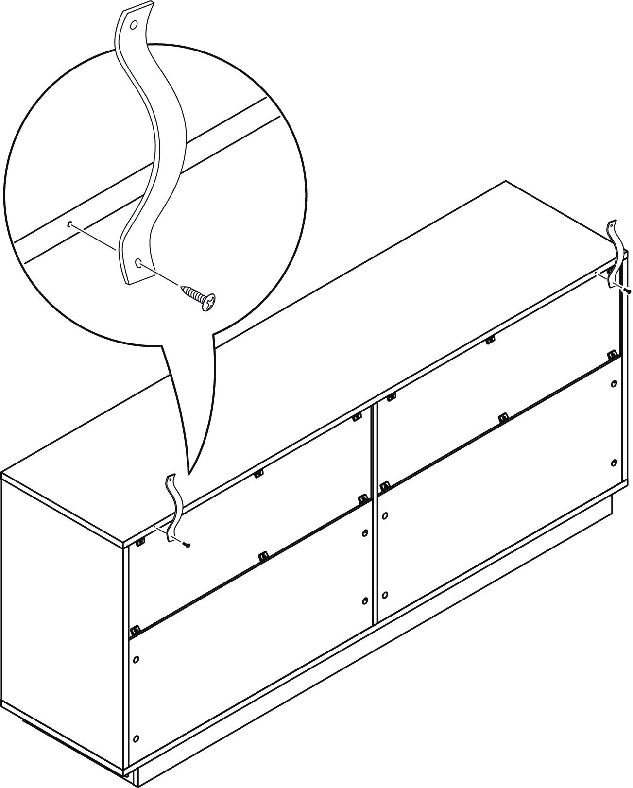 Anti-tipping strap installation