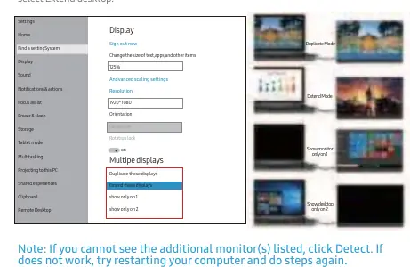 Windows 10 display settings interface.