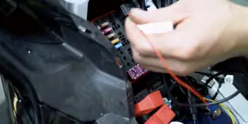Wiring the power cord to the fuse box
